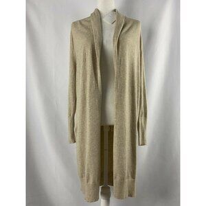 Leith sweater cardigan women beige viscose long oatmeal light heather